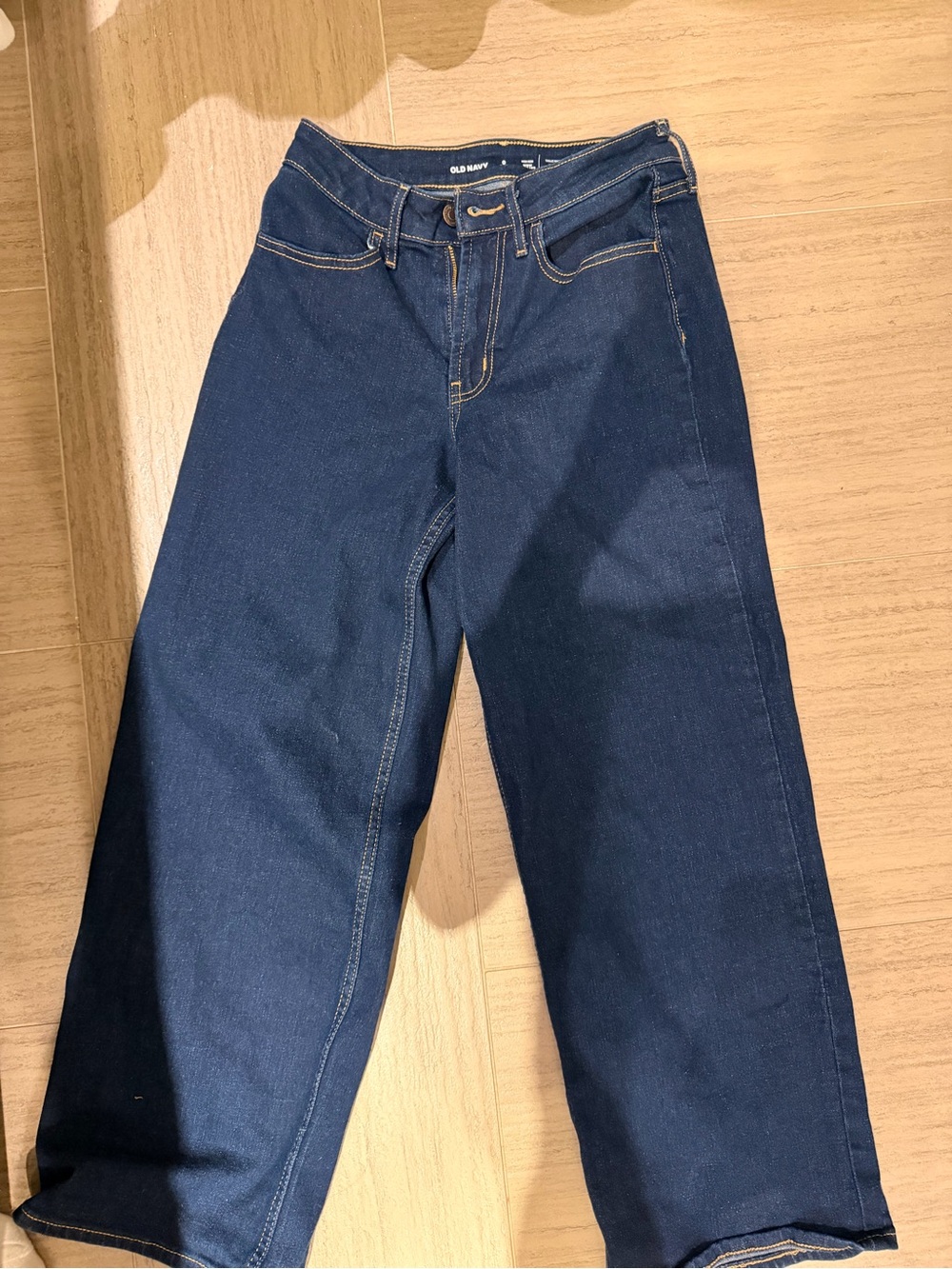 Old Navy Navy Wide-Leg Denim Jeans